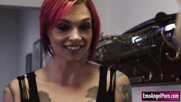 Busty tattooed gets her pussy fucked until she squirts