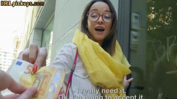 Bigtit nerdy babe pulled into riding big dick in public